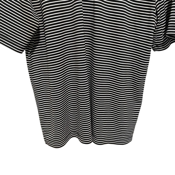 Jack Nicklaus Men's Black and White Striped Polo Shirt Size XL - Picture 3 of 12